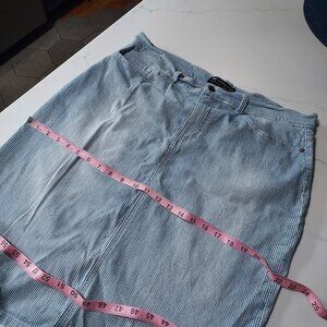 Lee striped denim pencil skirt